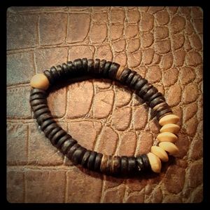 📿Earthy elastic beaded bracelet.